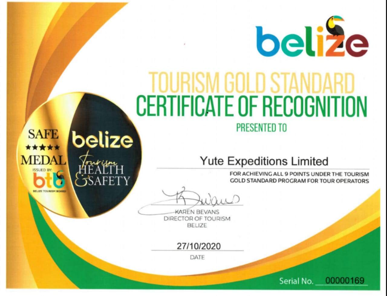Gold Standard Certificate